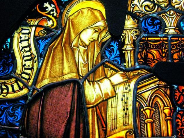 Die heilige Hildegard von Bingen, siehe Foto unten, ist als Vertreterin der katholischen Tradition von der wichtigen Rolle der Musik überzeugt.